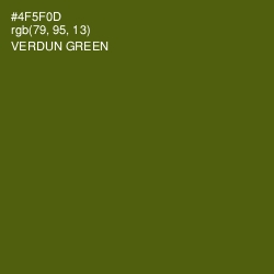 #4F5F0D - Verdun Green Color Image